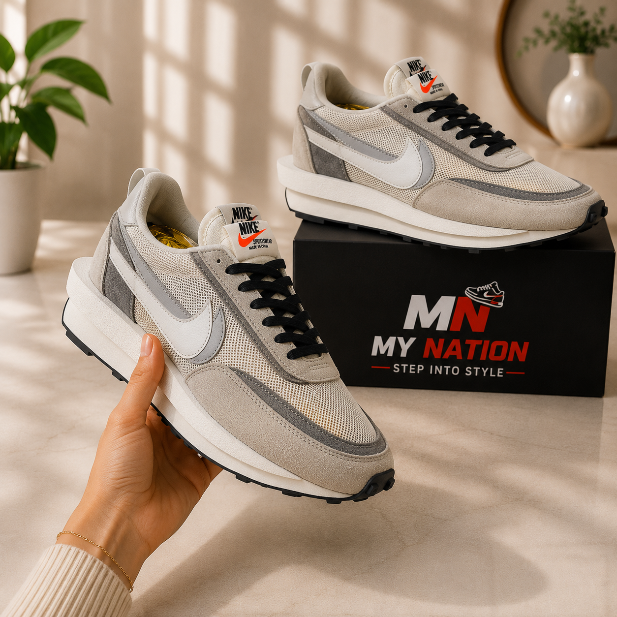 ORIGINAL NIKE x SACAI VAPORWAFFLE "SAIL / LIGHT BONE" | Premium Lifestyle Sneakers