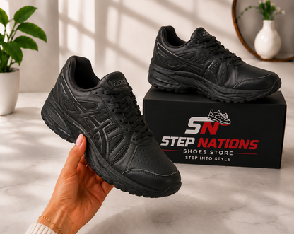 Original ASICS GEL-1130 Triple Black Running Shoes – Premium Comfort
