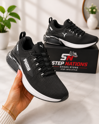 PUMA Anzarun Lite Inspired Running Shoes – Black & White | Premium Sports Sneakers