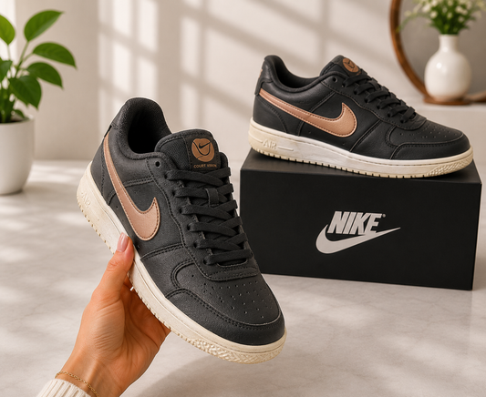 Original Nike Court Vision Low – Black &amp; Rose Gold (shop)