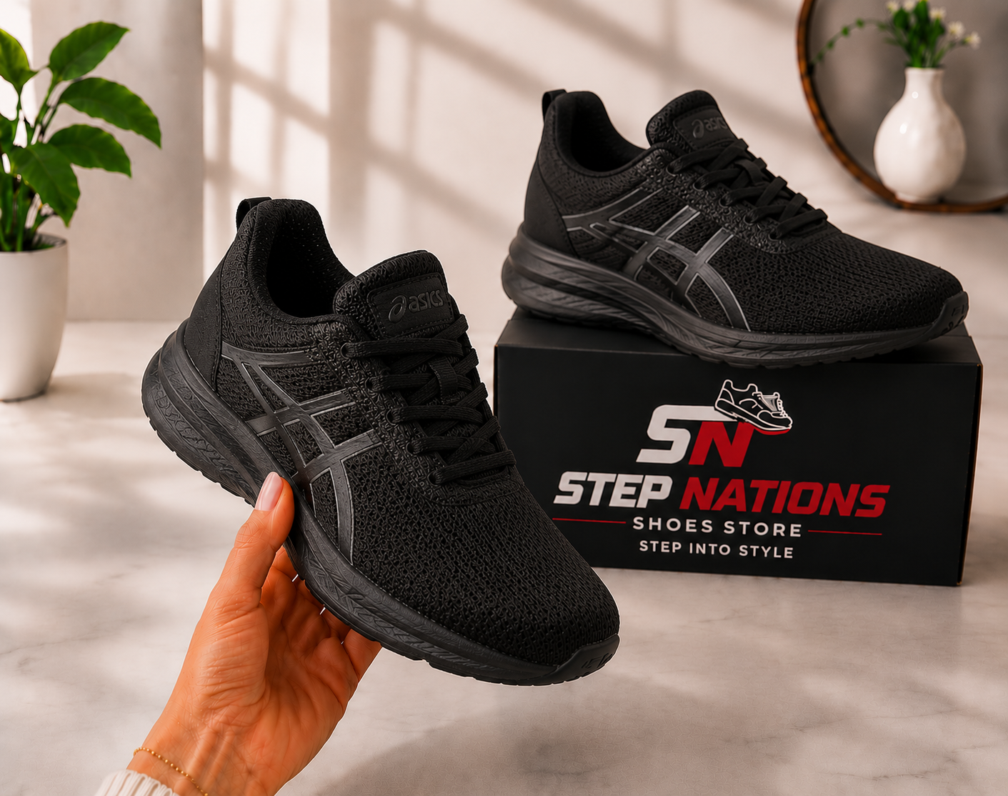 Original ASICS GEL-Contend 9 Running Shoes – Triple Black