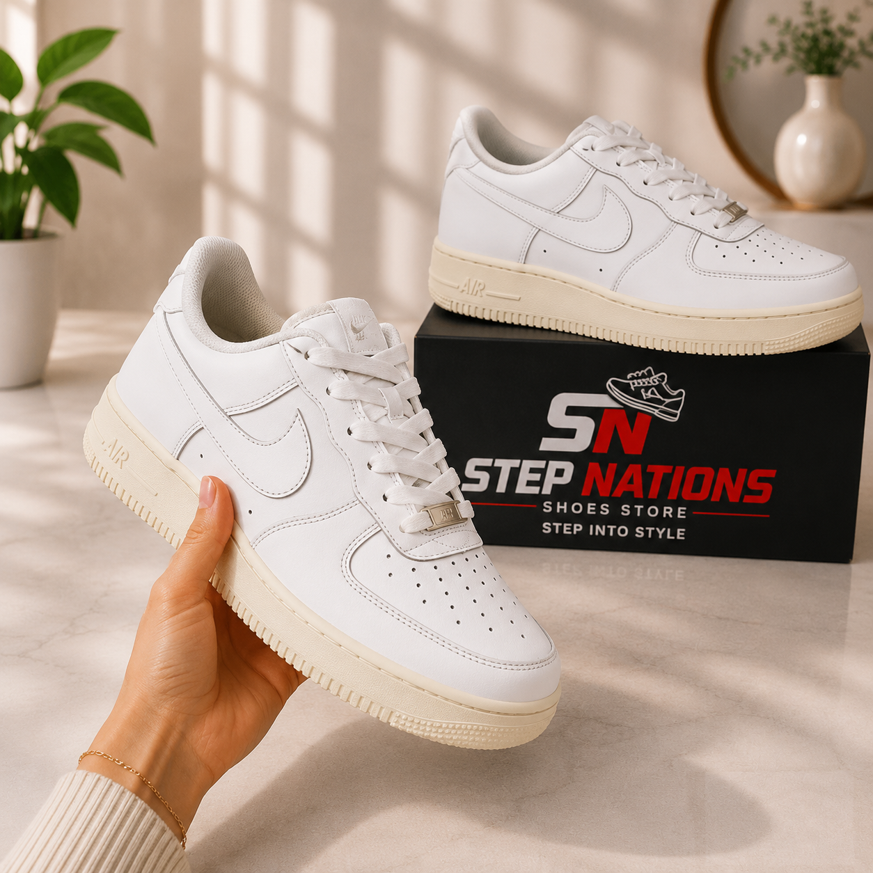 ORIGINAL Premium White Leather Sneakers – Classic Style & All-Day Comfort