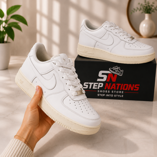ORIGINAL Premium White Leather Sneakers – Classic Style & All-Day Comfort