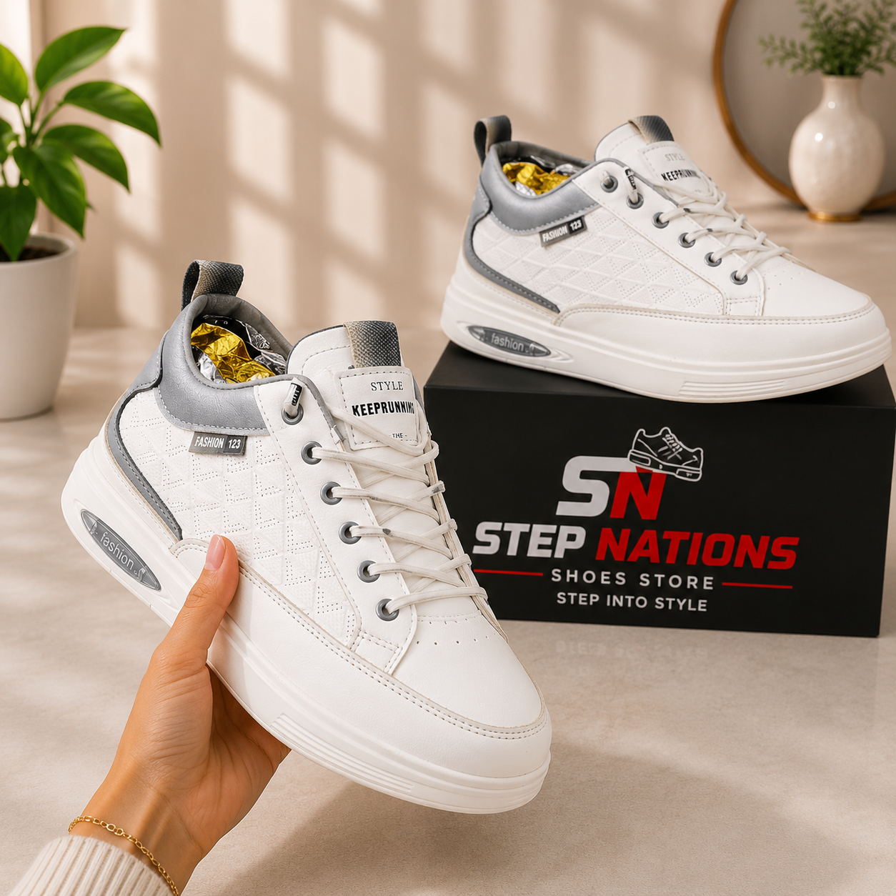 ORIGINAL Premium White Casual Sneakers – Elegant Style & Everyday Comfort
