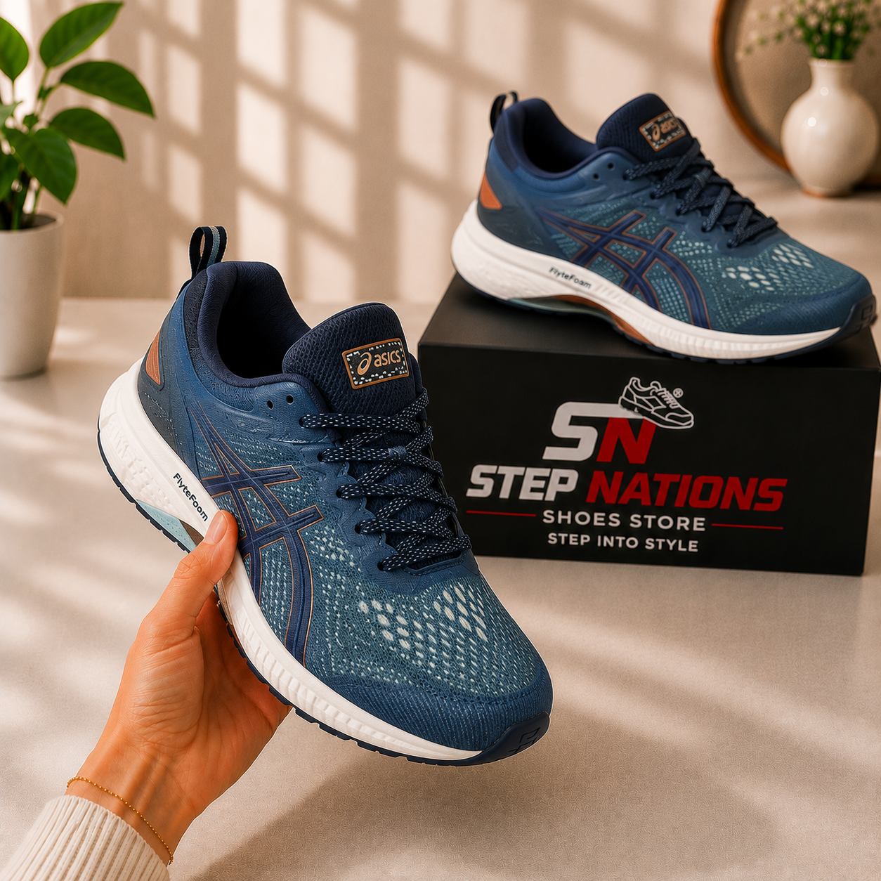 Original ASICS FlyteFoam Running Shoes – Blue