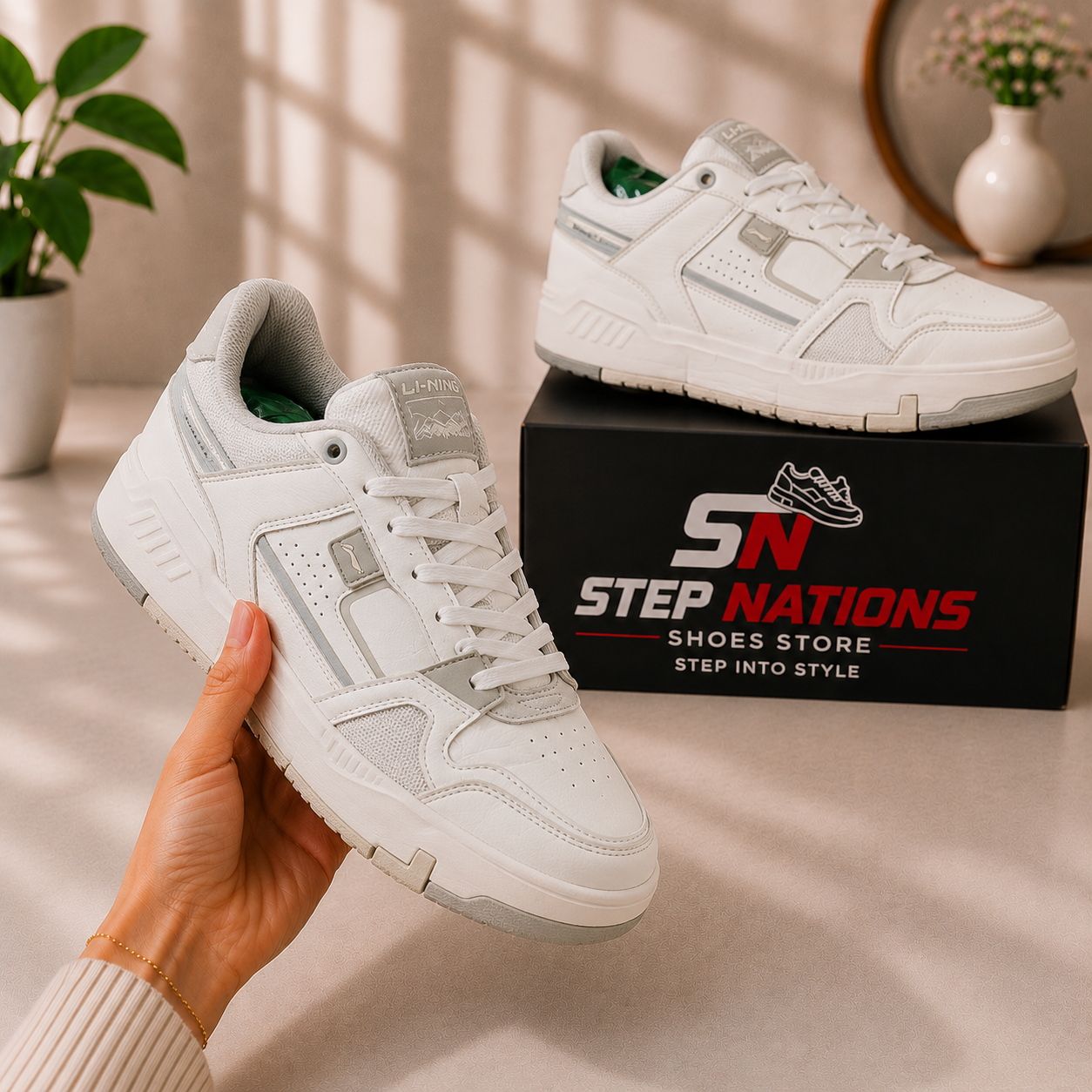 ORIGINAL Li-Ning Classic Lifestyle Sneakers – Premium White Edition