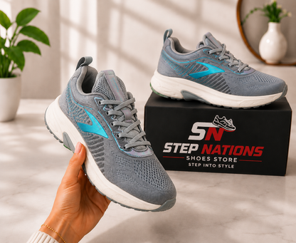 Original Brooks Glycerin GTS 21 Running Shoes – Grey/Blue | Premium Comfort