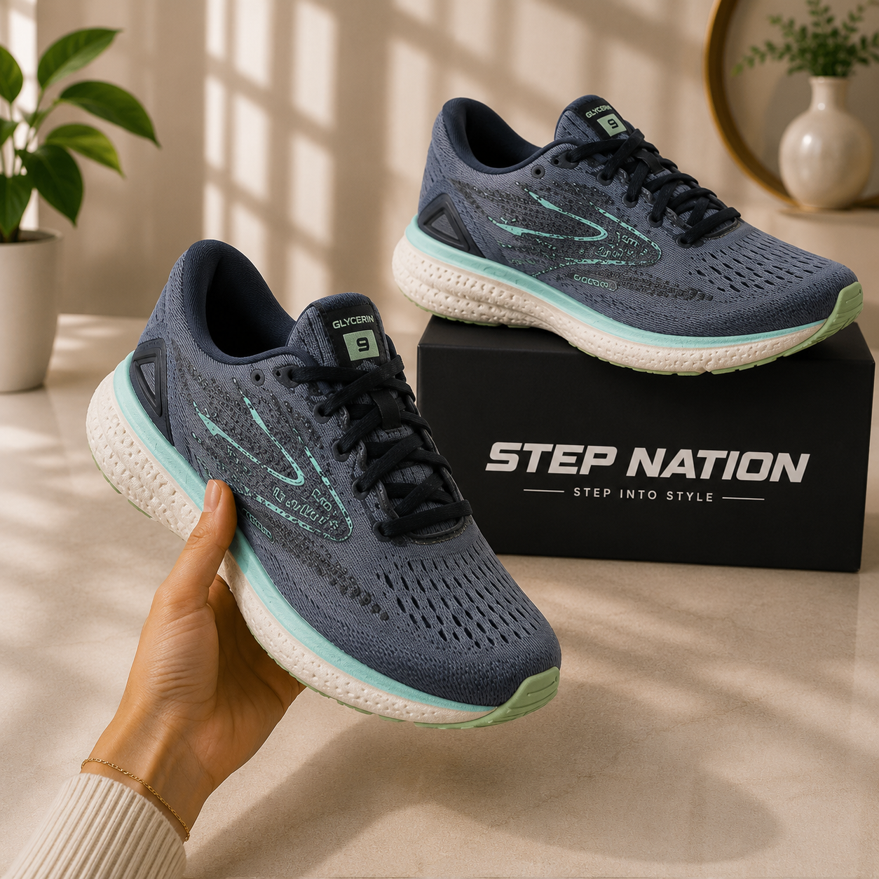 Men’s Navy Blue Running Shoes – Original (shop) 064