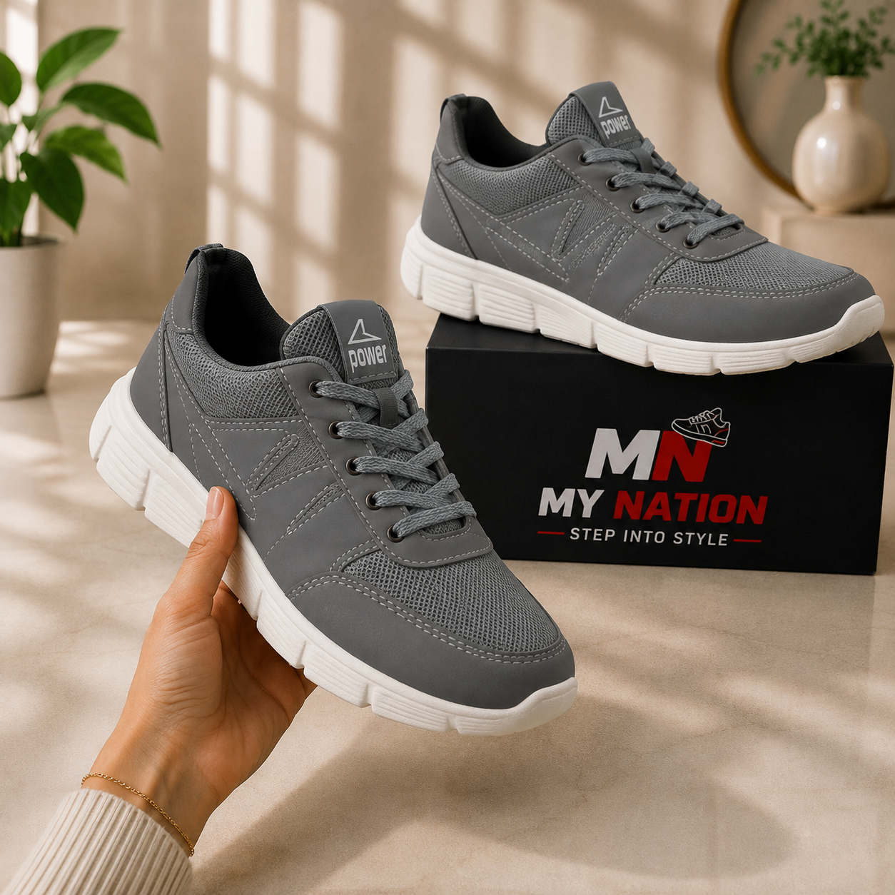 Men’s Grey Casual Sports Shoes – Original (shop) 062