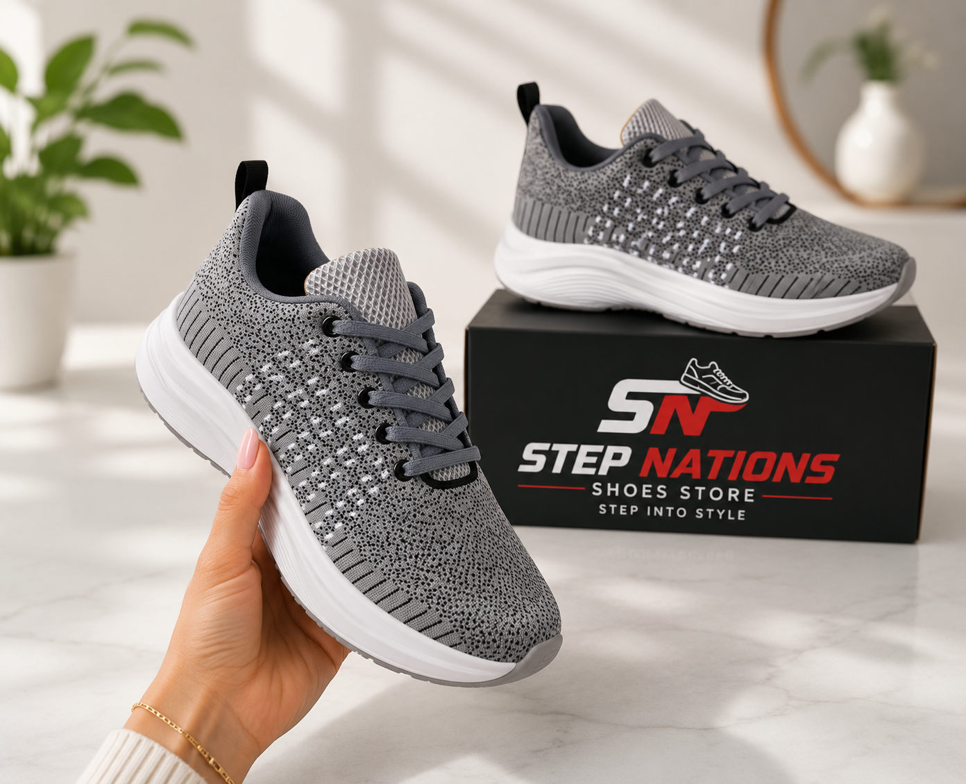 AirLite Knit Running Shoes – Grey