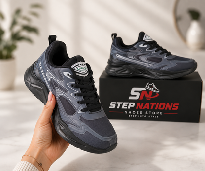Phantom X Running Sneakers – Black/Grey